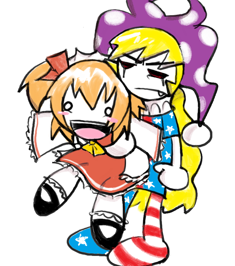 clownpiece holding sunny